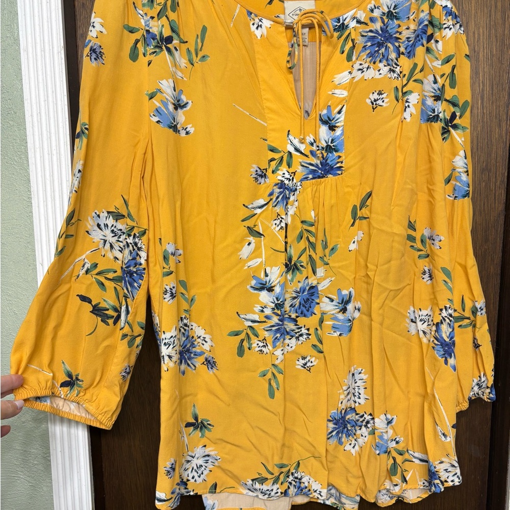 Floral Yellow Women's Top